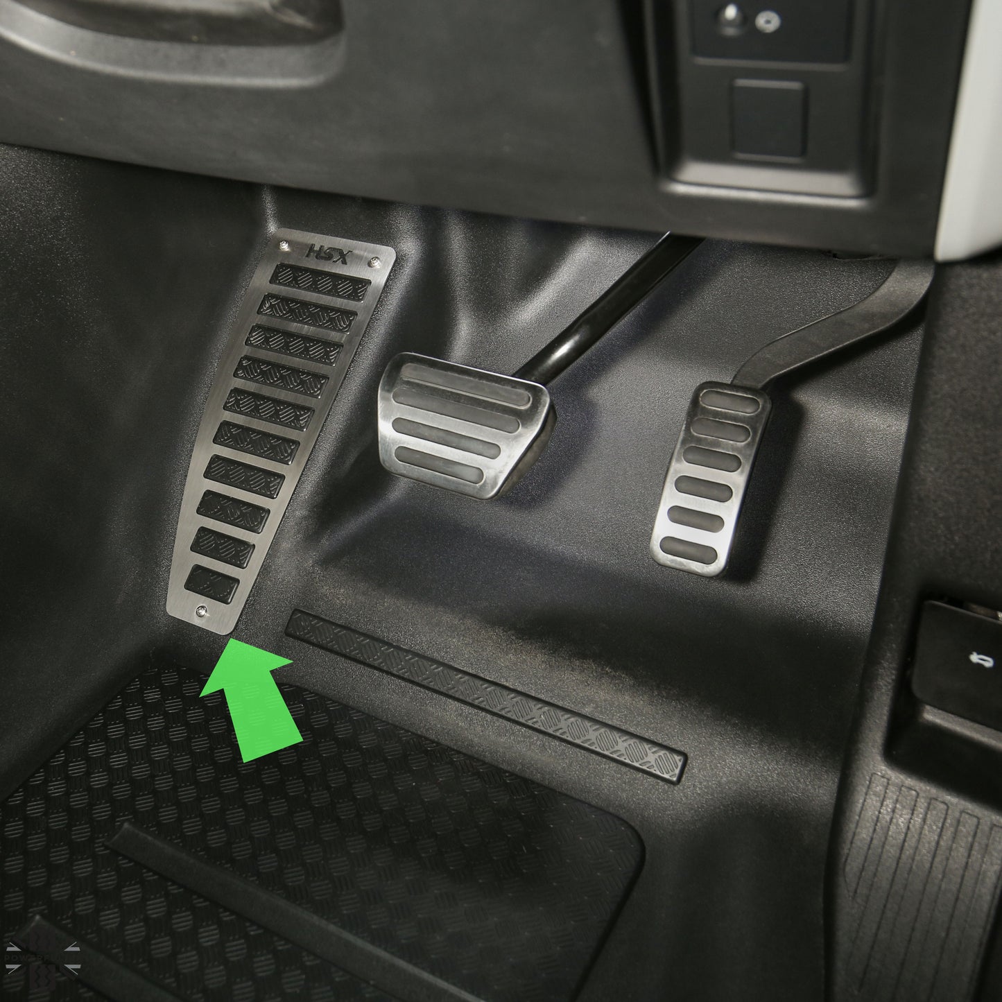 Footrest Plate in Brushed Stainless Steel for Land Rover Defender L663 - RHD