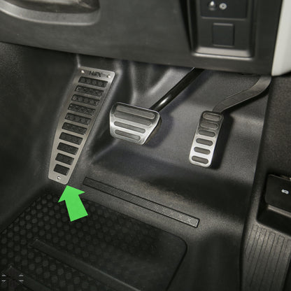 Footrest Plate in Brushed Stainless Steel for Land Rover Defender L663 - RHD