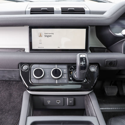 2pc Centre Console Dash Cover Kit in Gloss Black for Land Rover Defender L663