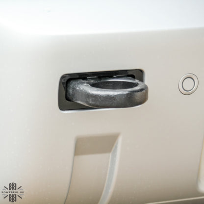 Rear Bumper Tow Loop Finisher Inserts - BLACK - for Land Rover Defender L663