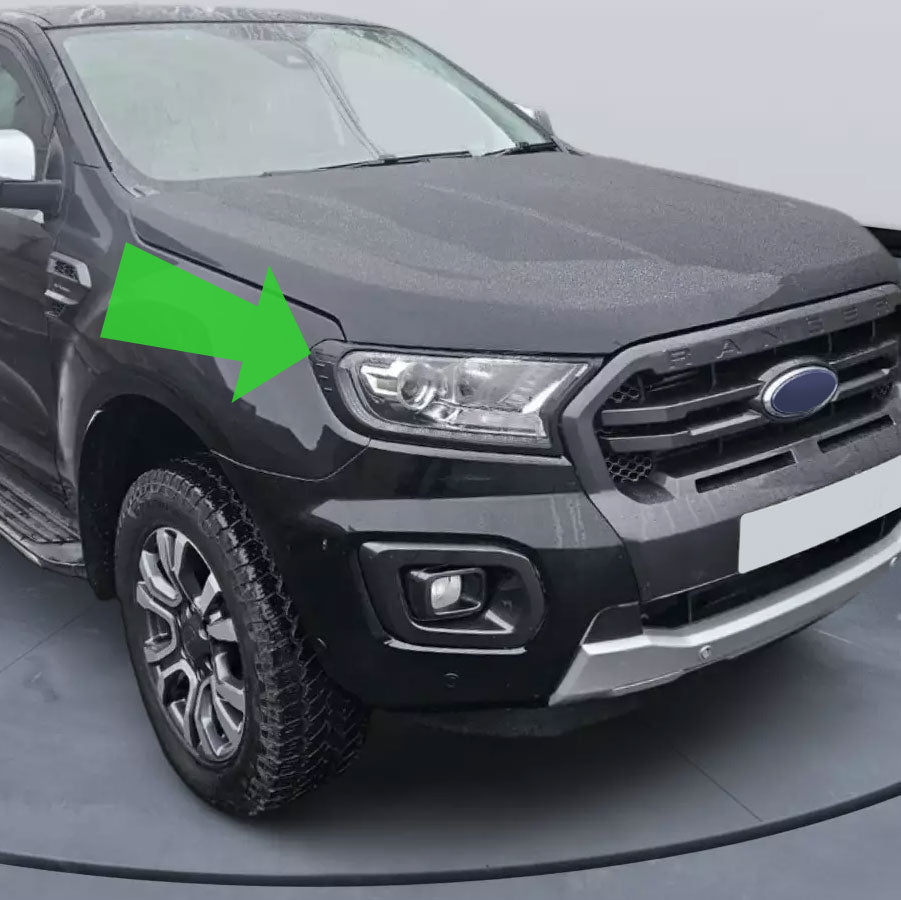 Headlight Covers - Black - for Ford Ranger 2016-22