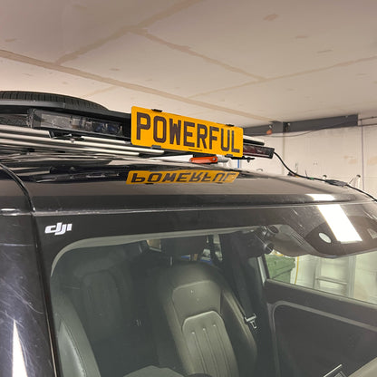 Number Plate Mount for Expedition Roof Rack for Land Rover Defender L663 - Type C - Low/Clip-on Type