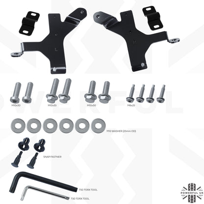 Front Aluminium Skid Plate (Aftermarket - Easy-Fit) for Land Rover Defender L663 - Black