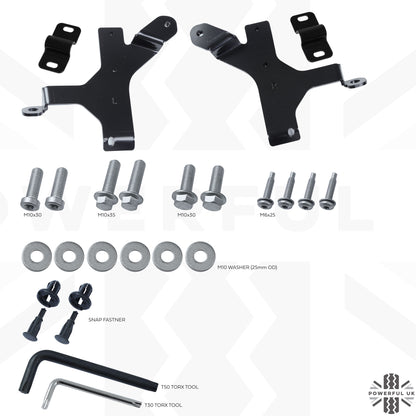 Front Aluminium Skid Plate (Aftermarket - Easy-Fit) for Land Rover Defender L663 - Black