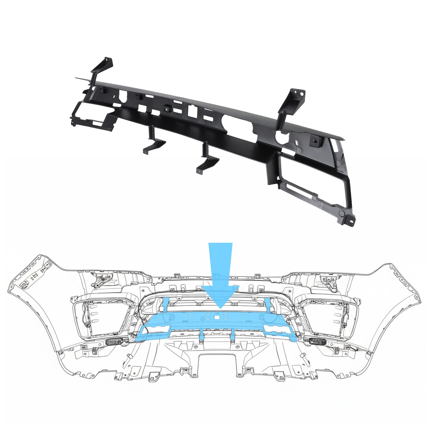 Front Bumper Lower Support Bracket for Range Rover Sport L494 2018+
