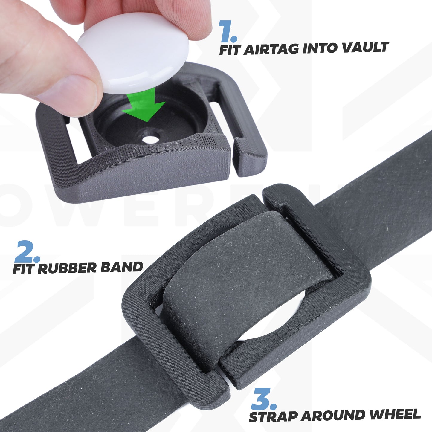 AirTag Vault / Holder for Spare Wheel for Land Rover Defender L663