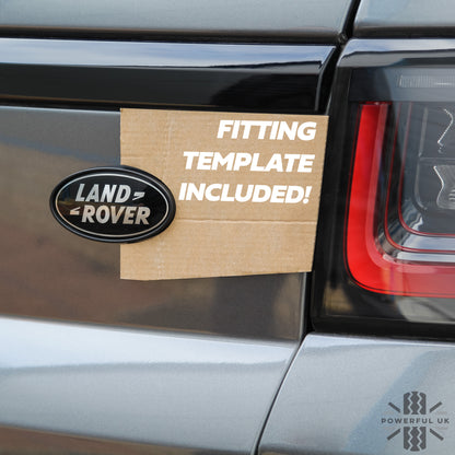 Black & Silver Badge on Gloss Black Plinth for Range Rover Sport L494