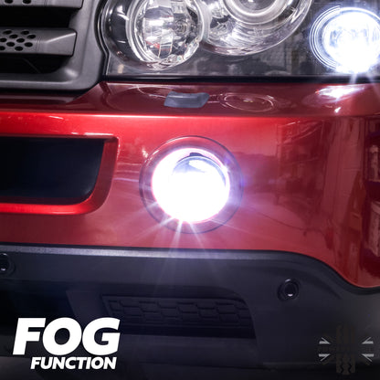 Full "2in1" LED Fog Lamp & DRL Kit with wiring for Range Rover Sport 2005-09