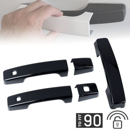 Door & Tailgate Handle Covers with Keyless - Gloss Black - for Land Rover Defender L663 (90)