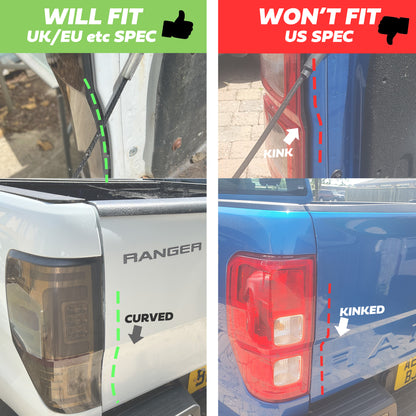 Rear Light 2012 on Red/Black (aftermarket) - LHD Spec - RH - Ford Ranger