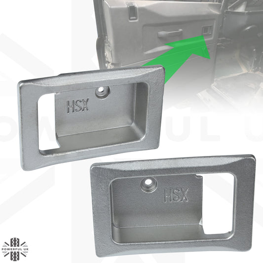 2x Door Handle Bowls for Land Rover Classic Defender - Foundry Finish