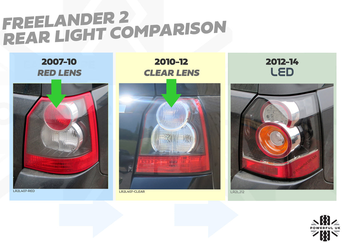 Black LED Rear lights for Land Rover Freelander 2007-12
