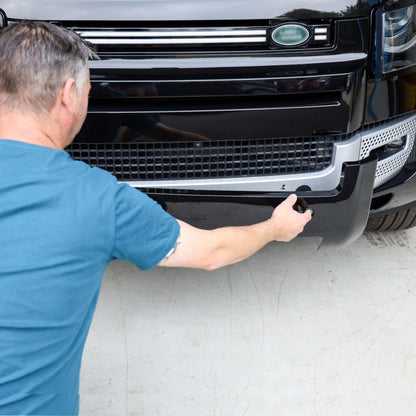 Front Bumper H-Panel Easy-Fit Cover for Land Rover Defender L663 - Satin Black