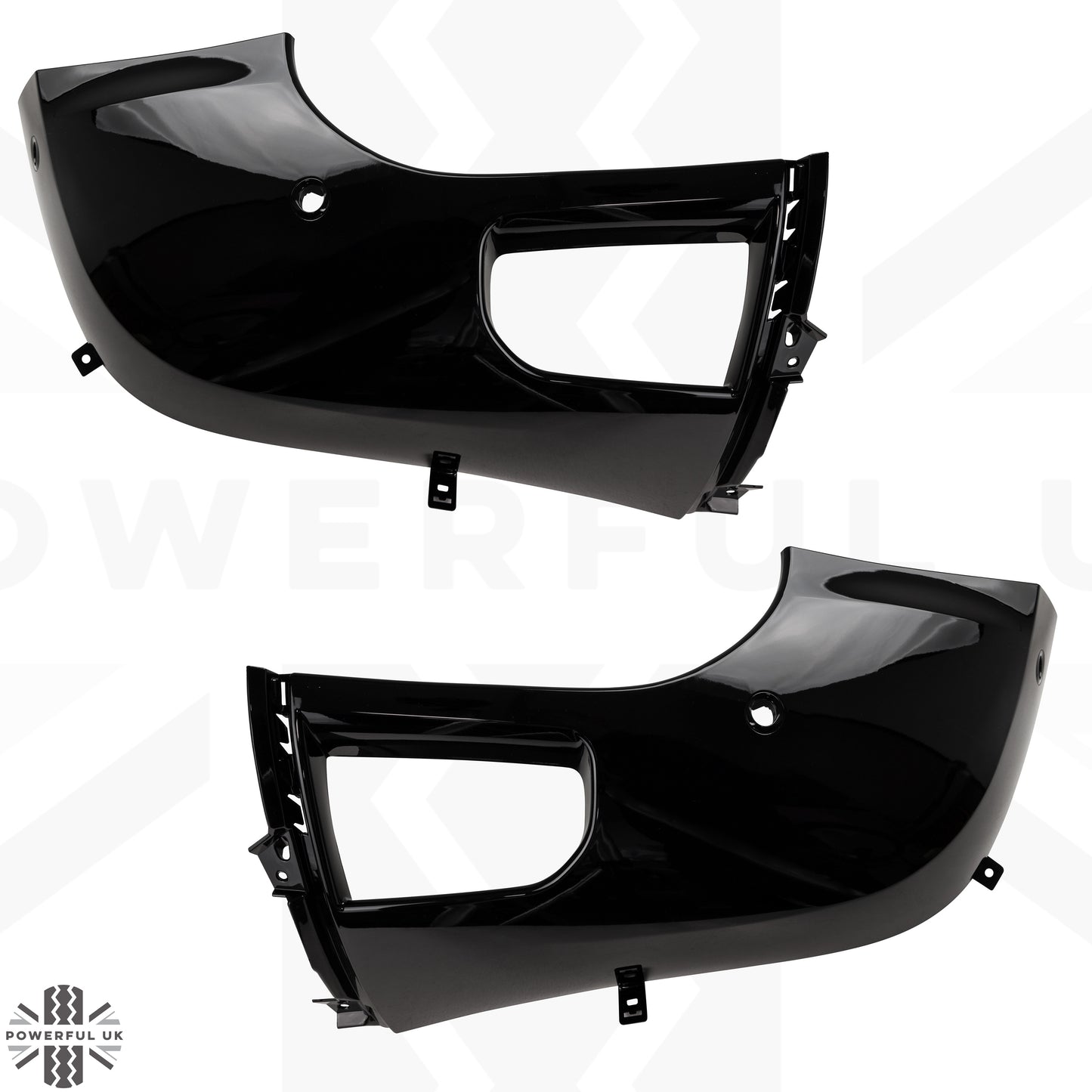 4pc Front & Rear Bumper Corners for Land Rover Defender L663 - Gloss Black