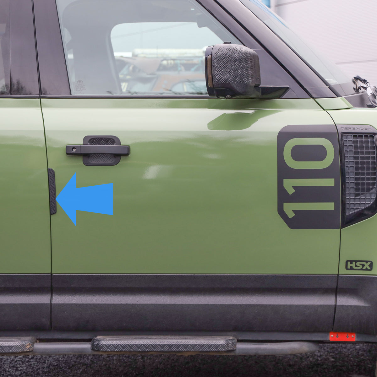 2pc Front Door Edge Protection Strips for Land Rover Defender L663 110/130 - Square Pattern