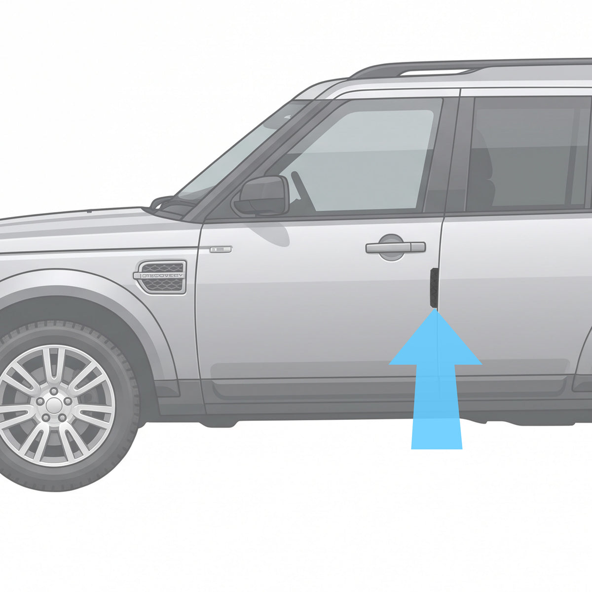 2pc Front Door Edge Protection Strips for Land Rover Discovery 3/4