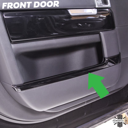 4x Door card bin pocket liner Covers Black for Range Rover L405 interior