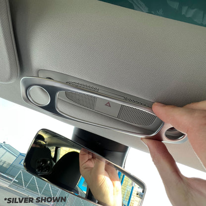 2x Roof Light Covers in Silver for Tesla Model 3