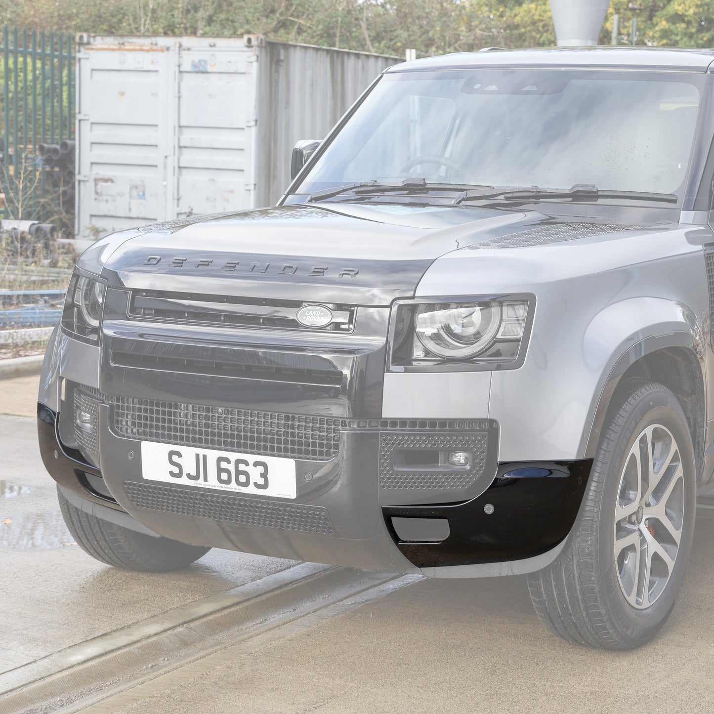 Front Bumper Corner for Land Rover Defender L663 in Gloss Black - RIGHT