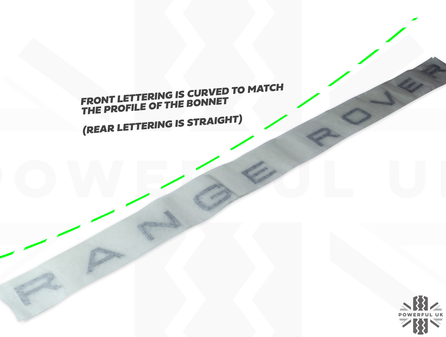 Genuine Bonnet Lettering for Range Rover P38 - Basalt
