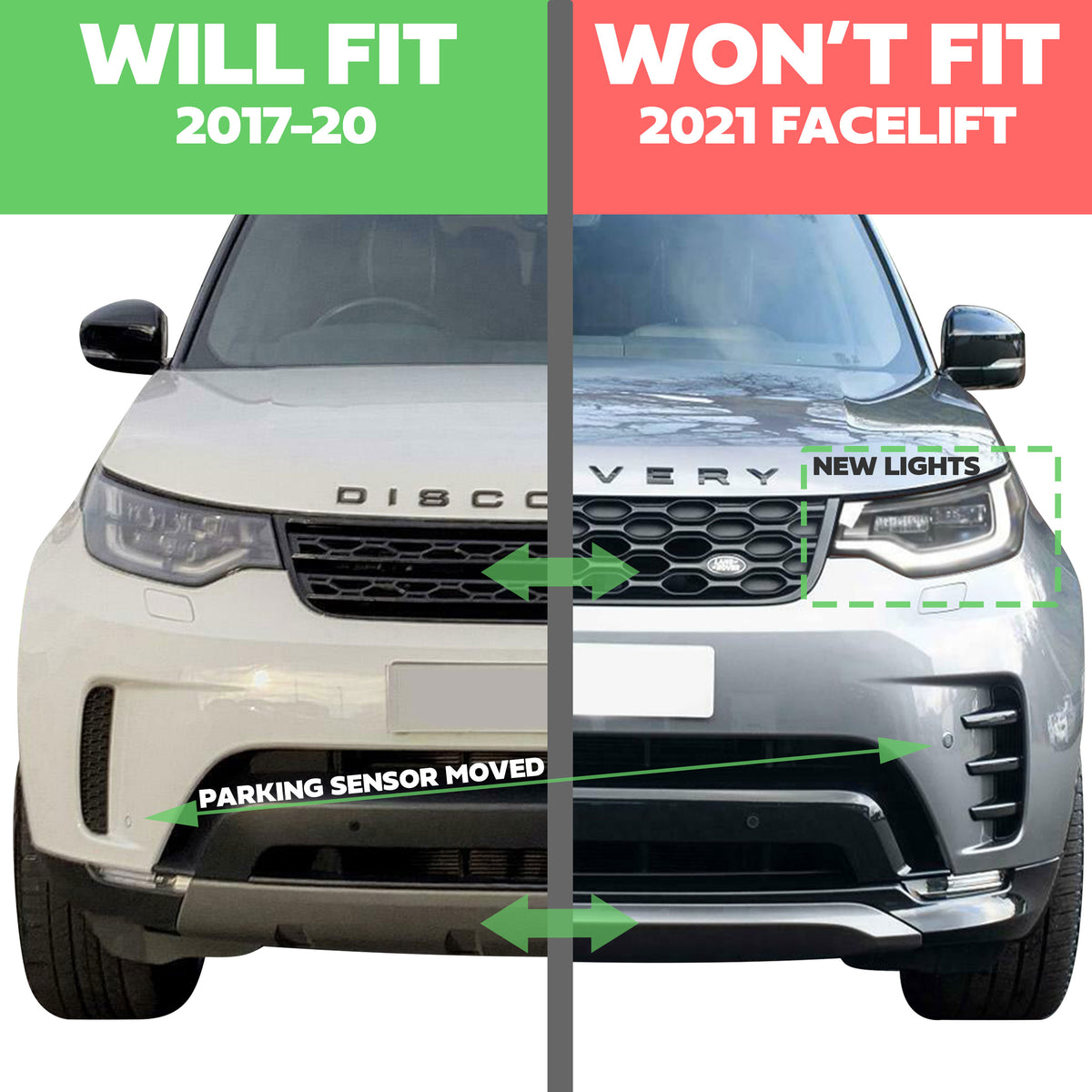 Standard Front Grille in Gloss Black for Land Rover Discovery 5