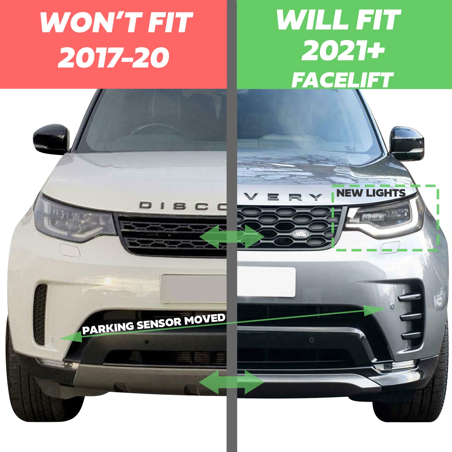 Replacement Headlight Lens for Land Rover Discovery 5 2021+ - LH