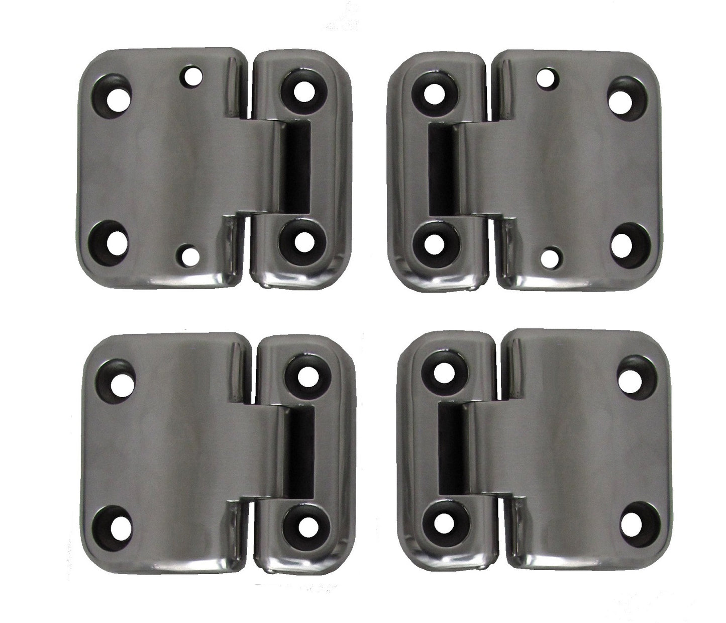 Door Hinge Kit - Brushed Stainless Steel - 2 Door - for Land Rover Defender