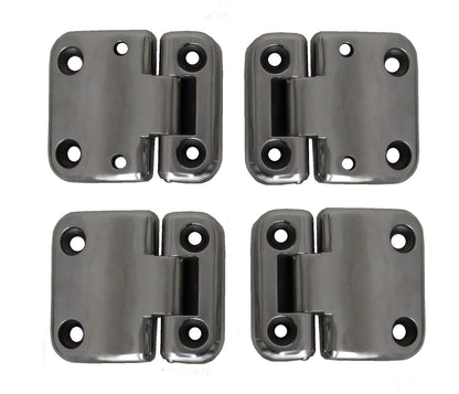 Door Hinge Kit - Brushed Stainless Steel - 2 Door - for Land Rover Defender