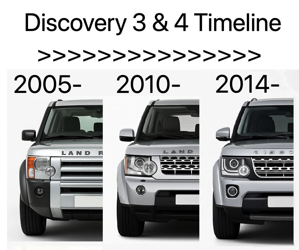 Front Grille "facelift look" - Black / Silver / Silver - for early Land Rover Discovery 4