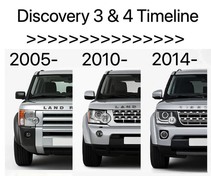 Front Grille "facelift look" - Black / Silver / Silver - for early Land Rover Discovery 4