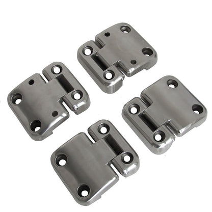 Door Hinge Kit - Brushed Stainless Steel - 2 Door - for Land Rover Defender