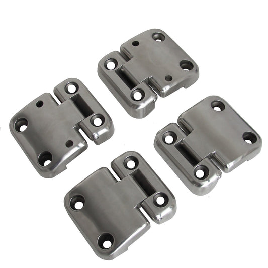 Door Hinge Kit - Brushed Stainless Steel - 2 Door - for Land Rover Defender