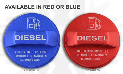 Alloy Fuel Filler Cap Cover for Jaguar - Diesel - Blue