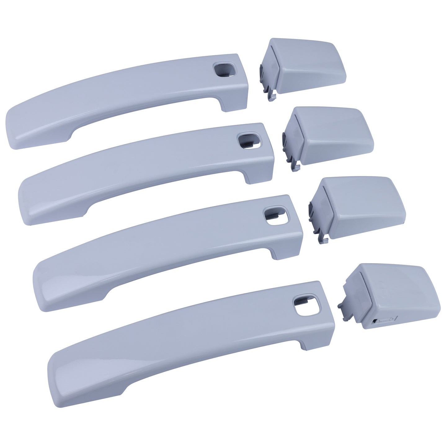 Door Handle 'Skins' for Land Rover Discovery 4 (with hole for button)  - Fuji White