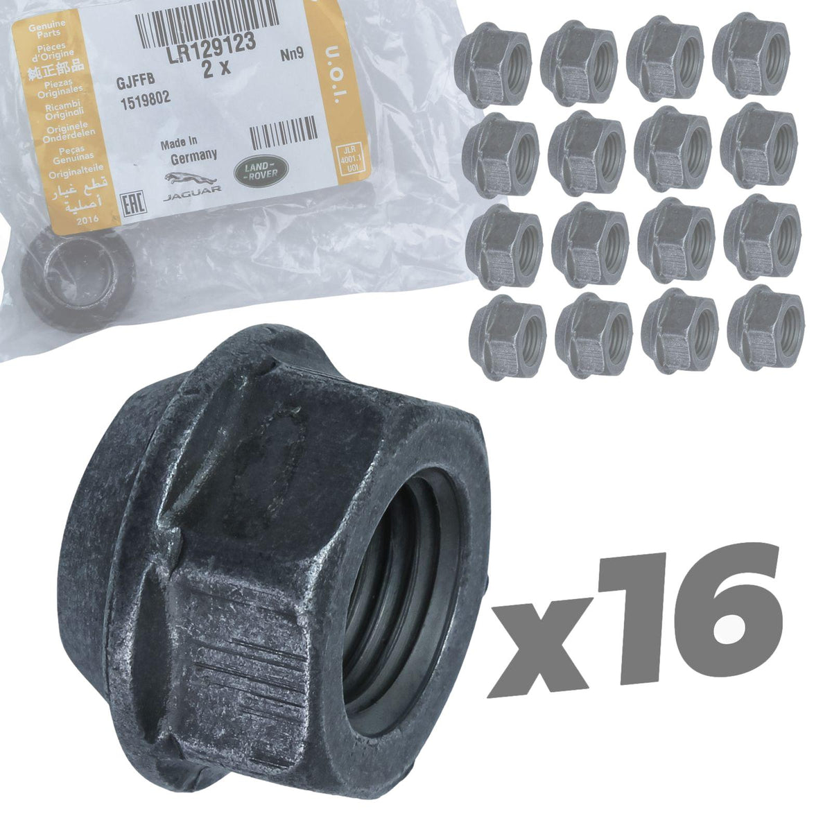 Steel Wheel Nut -16 pcs - for Land Rover Defender L663