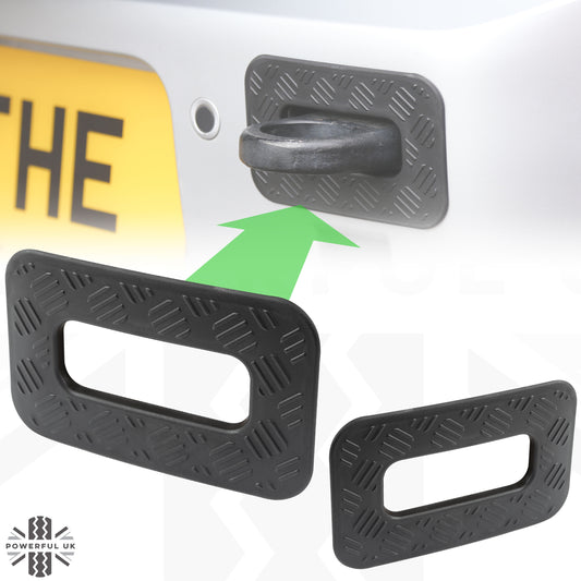 Tow Loop Surrounds Chequer Plate for Land Rover Defender L663 - Full Size Type