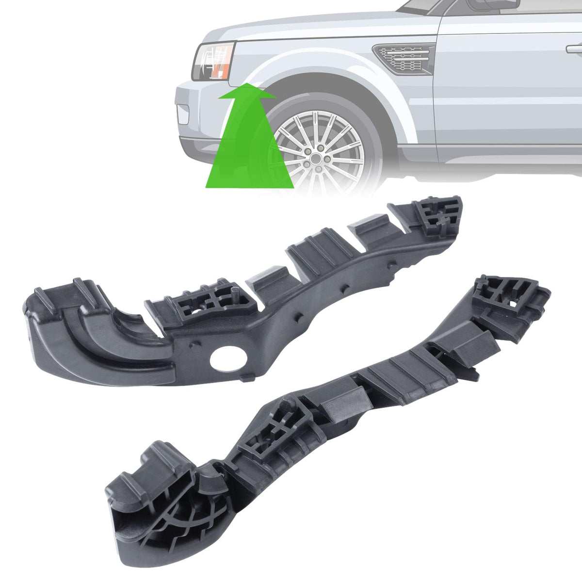 Front Bumper to Wing Mounting Brackets (LH & RH) for Range Rover Sport L320 2010 - Aftermarket