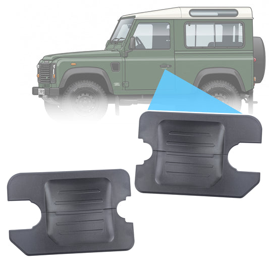 Door Handle Scuff Plates (2pc) for Land Rover Classic Defender (2 door)