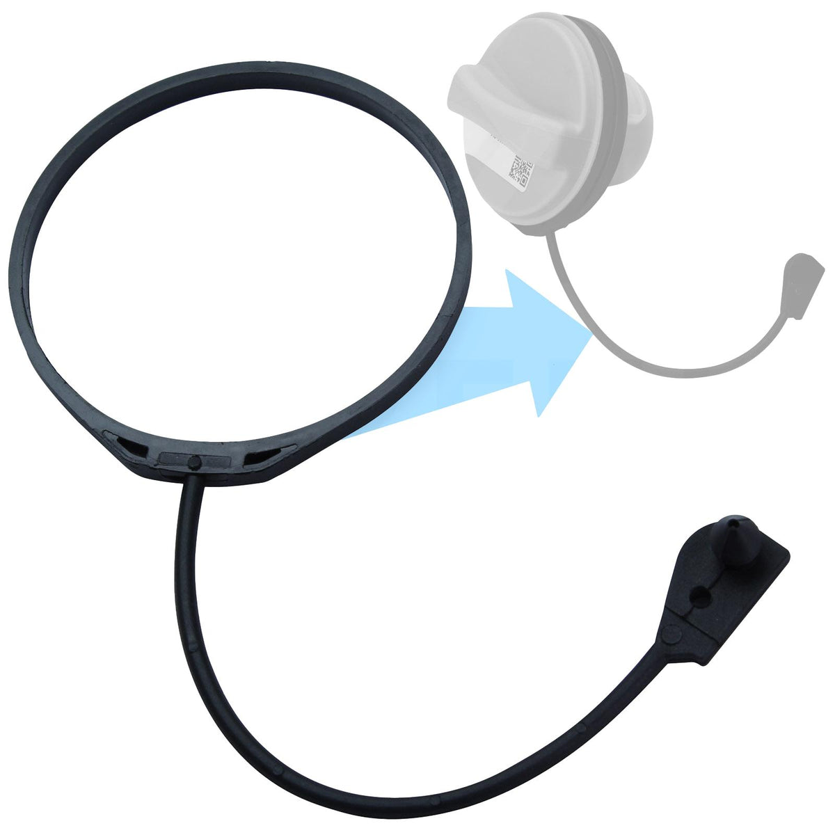 Fuel Filler Cap Replacement Tether Strap - for Jaguar XF