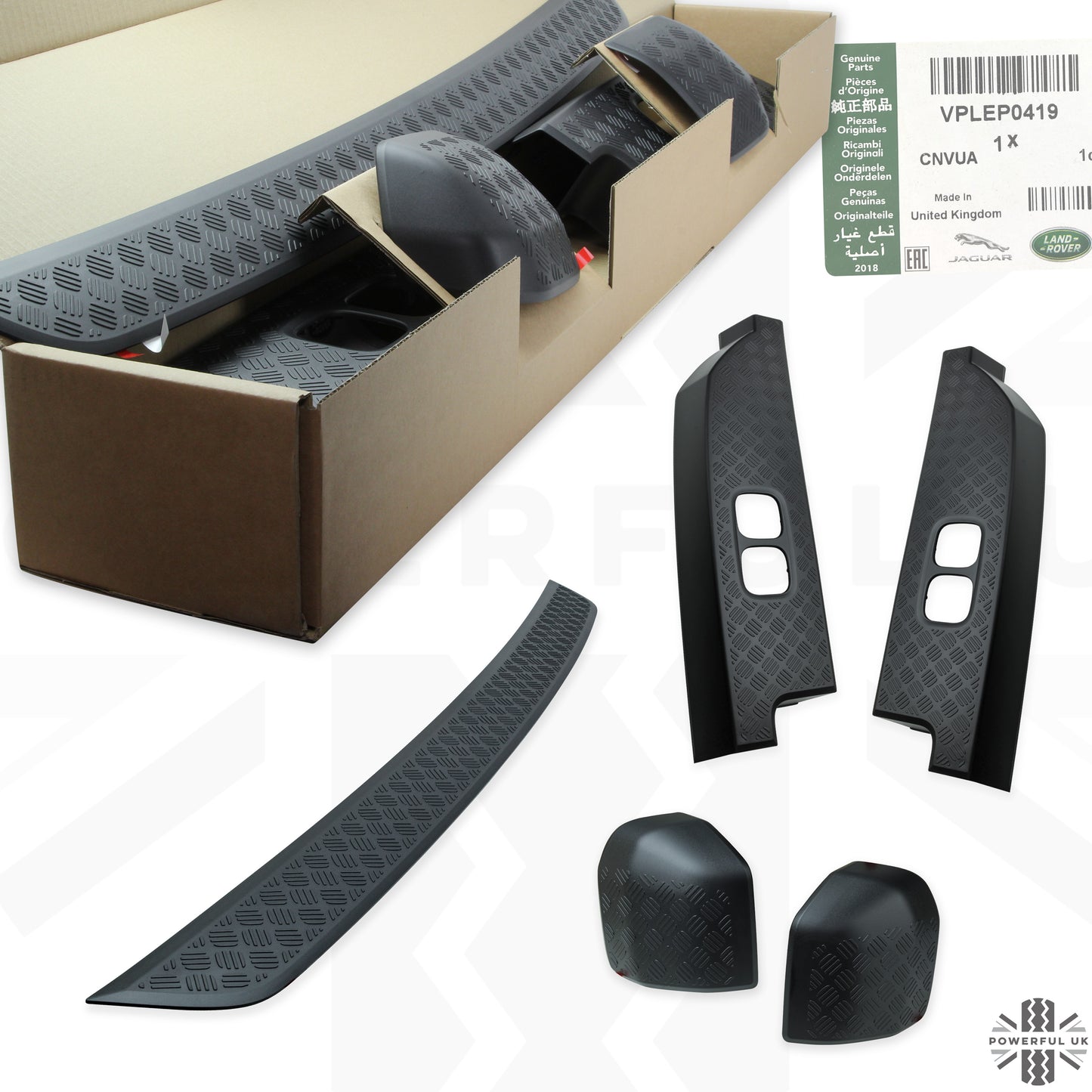 Chequer Plate 5pc Accessory Set (genuine) for Land Rover Defender L663