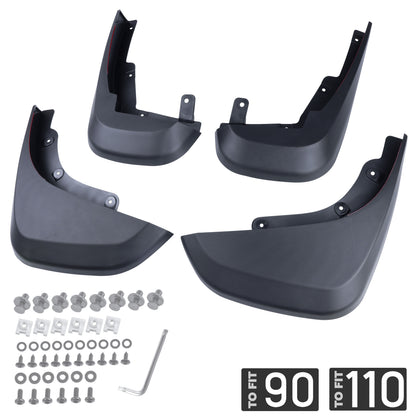 4pc Mudflap Kit 'Easy-Fit' for Land Rover Defender L663 (90/110)
