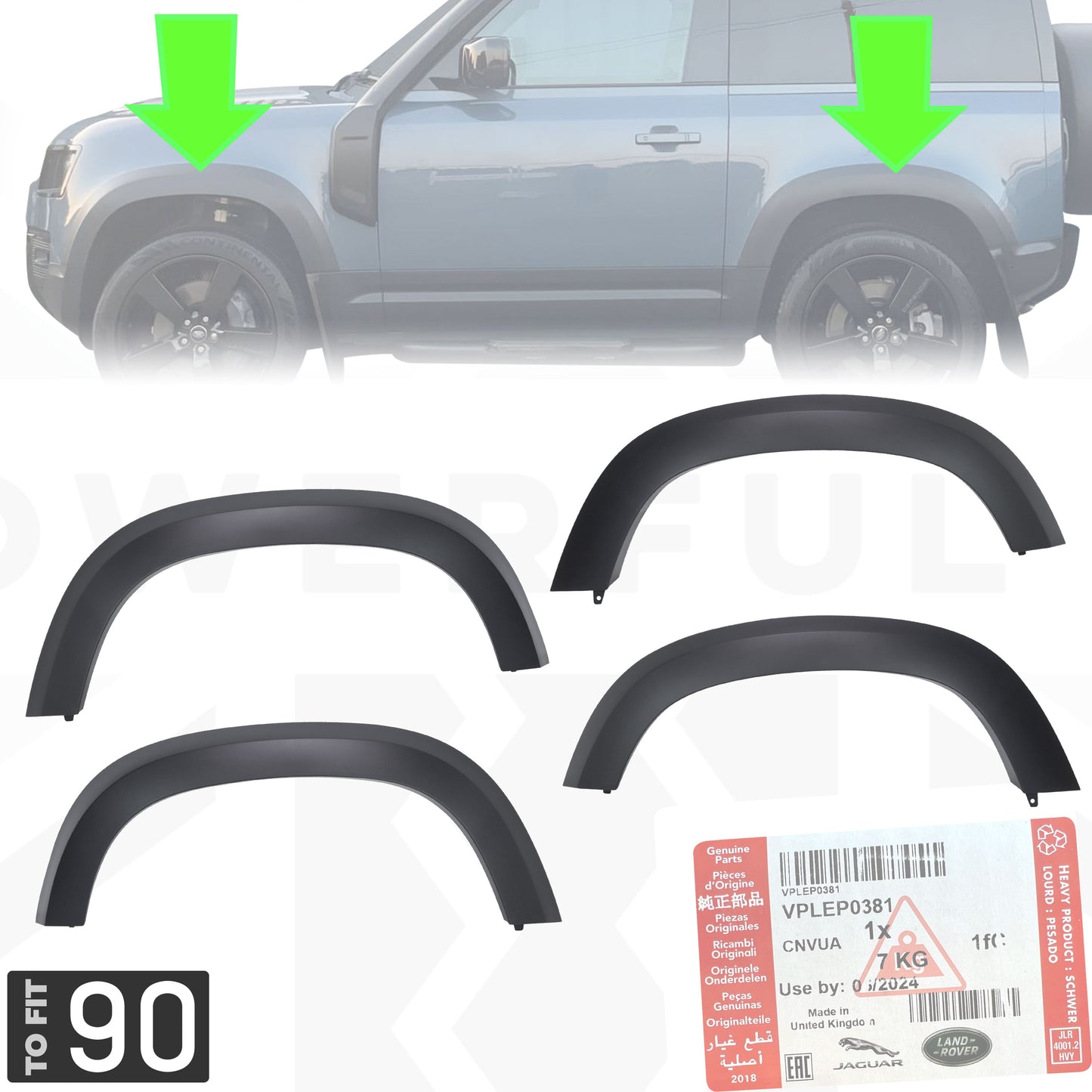 Extended Wheel Arch Set - Genuine - for Land Rover Defender L663 (90 model)