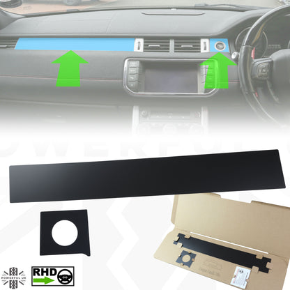 Matte Black Dash Insert Kit for Range Rover Evoque (2011-18) - RHD