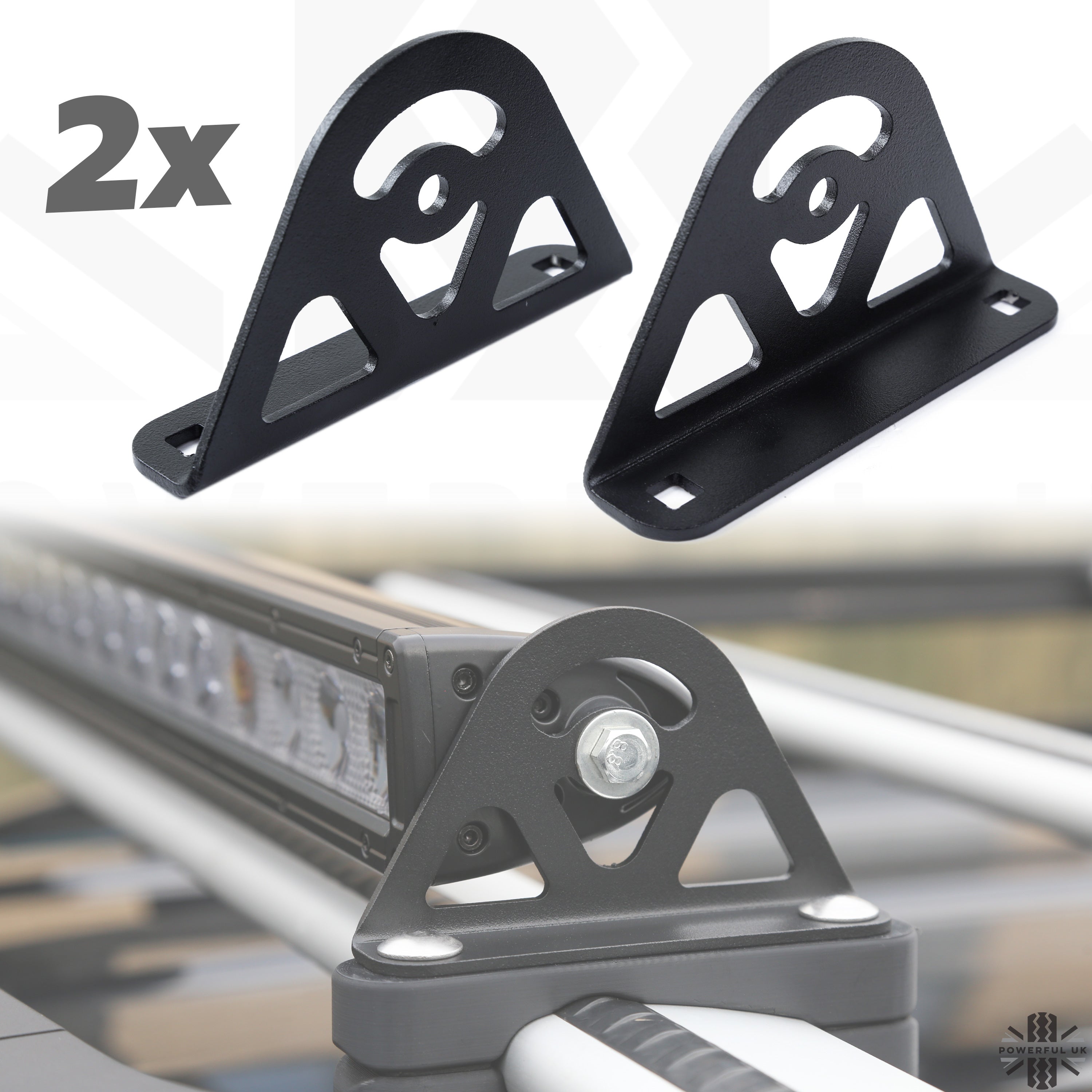 Roof Accessory Mount End Plates x2 for Land Rover Defender L663 - Blac ...