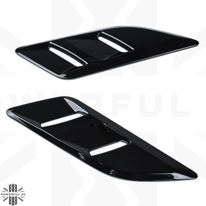 Bonnet Vent 'Double Louvre' Inserts for Range Rover Sport L494 - Gloss Black