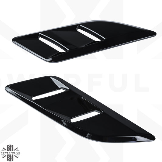 Bonnet Vent 'Double Louvre' Inserts for Range Rover Sport L494 - Gloss Black