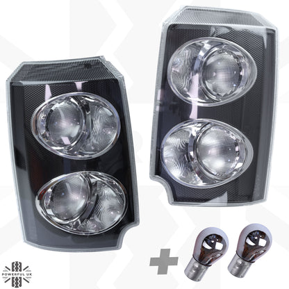 Front Side Light / Indicator Assembly for Range Rover L322 - Clear Indicator/Black Body - PAIR