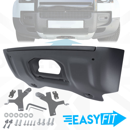 Front Aluminium Skid Plate (Aftermarket - Easy-Fit) for Land Rover Defender L663 - Black