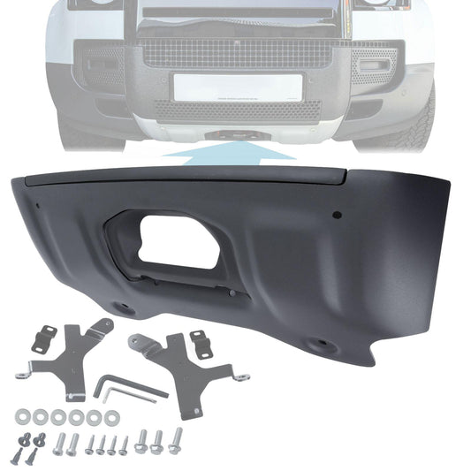 Front Aluminium Skid Plate (Aftermarket - Easy-Fit) for Land Rover Defender L663 - Black