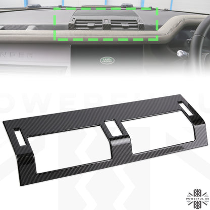 Centre Air Vent Cover Trim - Carbon Fibre - for Land Rover Defender L663